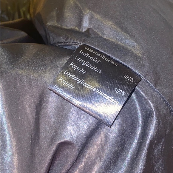 Black Sly & Co real leather & fur winter jacket size XS/S - Picture 15 of 16